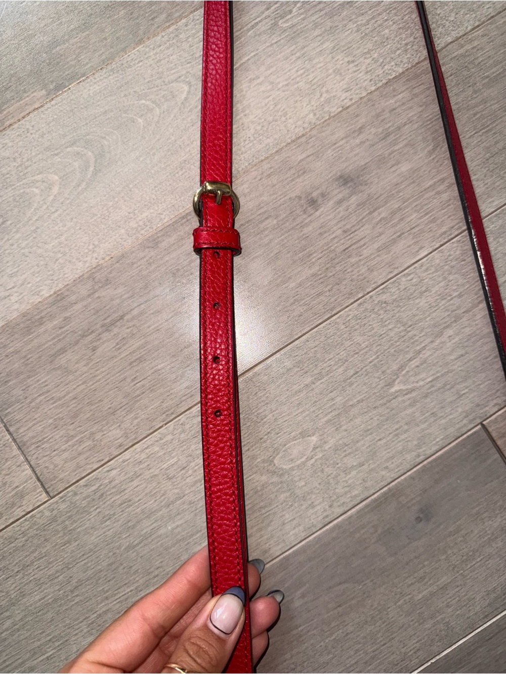 Gucci Soho Disco Leather Crossbody Bag Red - Picture 7 of 13